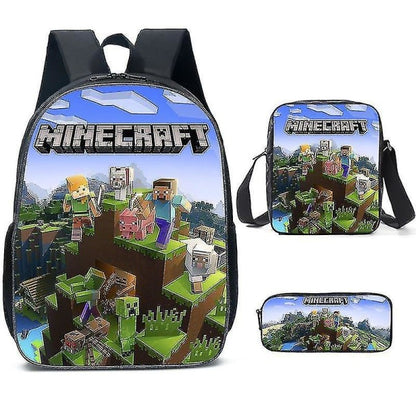 Minecraft-themed school bags for elementary and middle school students, Minecraft game peripheral backpack V1188-TAL-07890