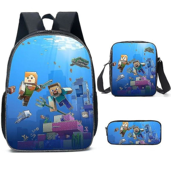Minecraft-themed school bags for elementary and middle school students, Minecraft game peripheral backpack V1188-TAL-07890