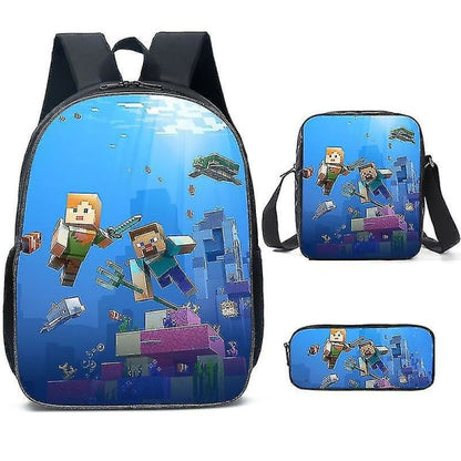 Minecraft-themed school bags for elementary and middle school students, Minecraft game peripheral backpack V1188-TAL-07890