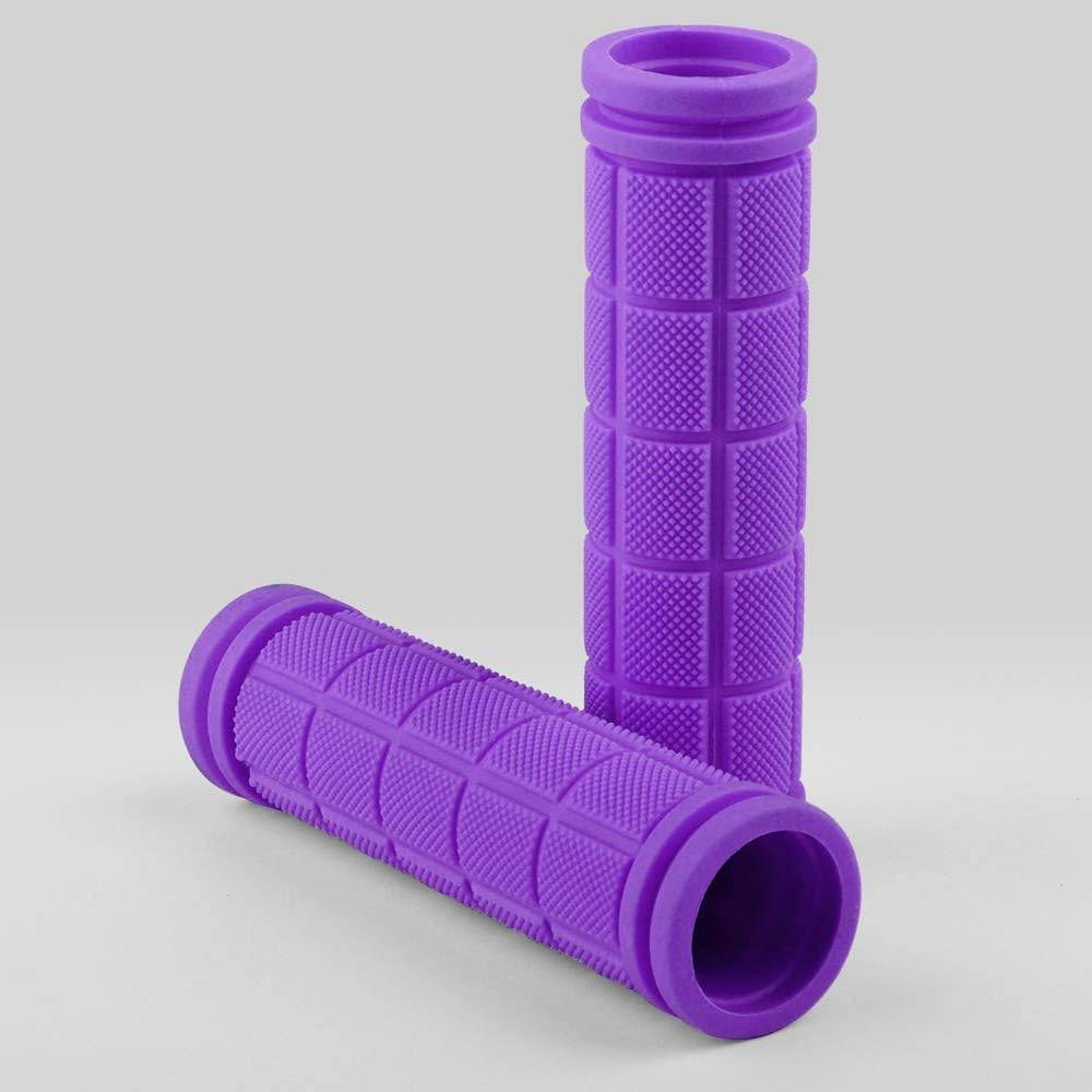A pair of ergonomic bicycle handles in non-slip soft rubber, Purple V1188-TAL-3-453-1