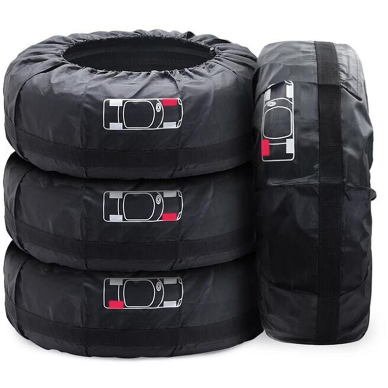 4 pcs Car Tire Covers 19-23"" Waterproof Dustproof Car Wheel Protector (Diameter 80cm) V1188-TAL-912M-1332