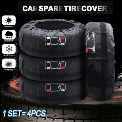 4 pcs Car Tire Covers 19-23"" Waterproof Dustproof Car Wheel Protector (Diameter 80cm) V1188-TAL-912M-1332