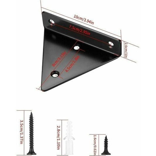 Floating Shelf Brackets 4 pcs Invisible Triangle Metal Wall Shelf Brackets for Shelves V1188-TAL-912M-2763