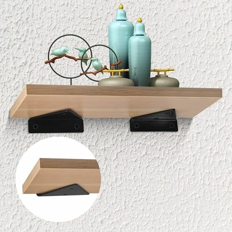 Floating Shelf Brackets 4 pcs Invisible Triangle Metal Wall Shelf Brackets for Shelves V1188-TAL-912M-2763