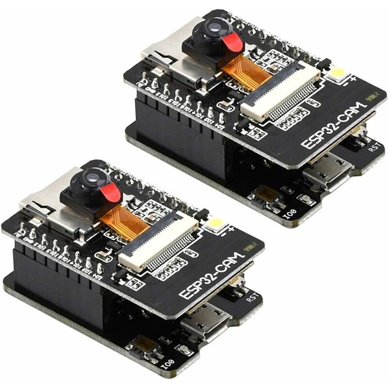 ESP32-CAM-MB ESP32 Dual-Core Bluetooth WiFi Development Board with Camera and TF Card Module 2pcs V1188-TAL-912M-3134