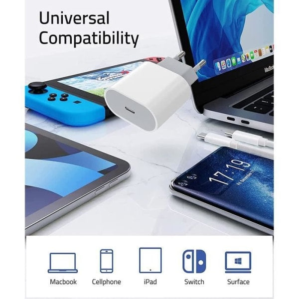 Compatible with Samsung A25 A15 A05 A05s A35 A55 Charger and Cable 25W White Type-C Fast Charging V1188-TAL-A41-00602