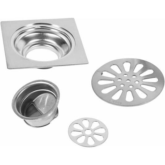 Thick Stainless Steel Floor Drain Anti-odor Square Shower Drain for Bathroom 100 100mm (Style : 3) V1188-TAL-MO-00657