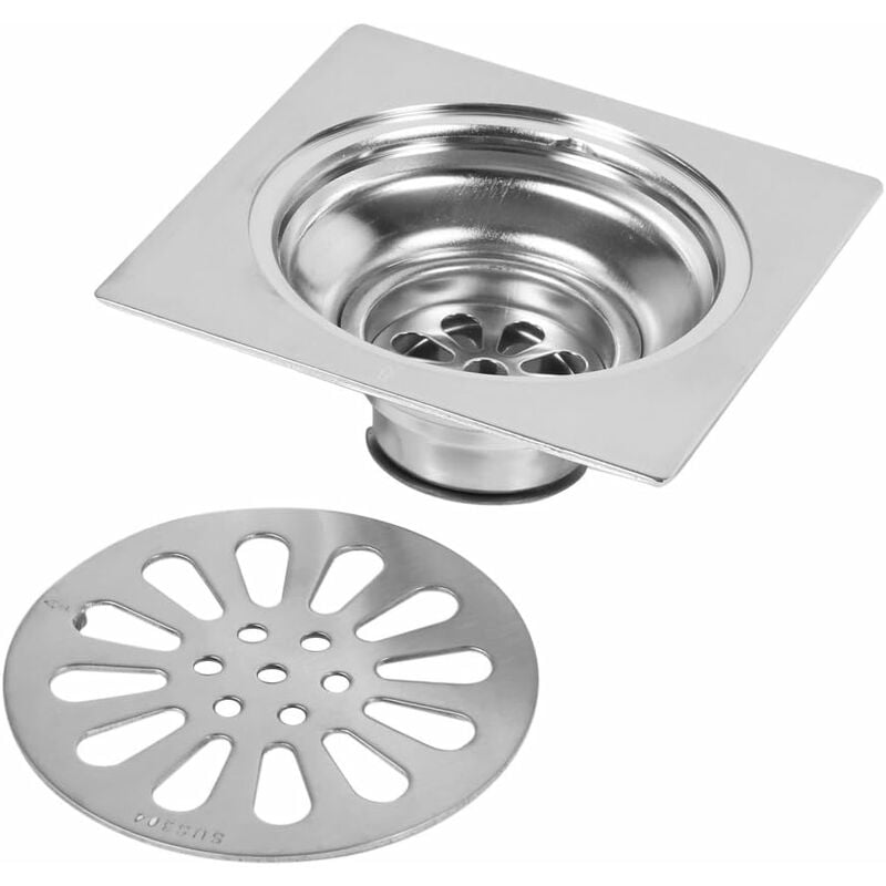 Thick Stainless Steel Floor Drain Anti-odor Square Shower Drain for Bathroom 100 100mm (Style : 3) V1188-TAL-MO-00657