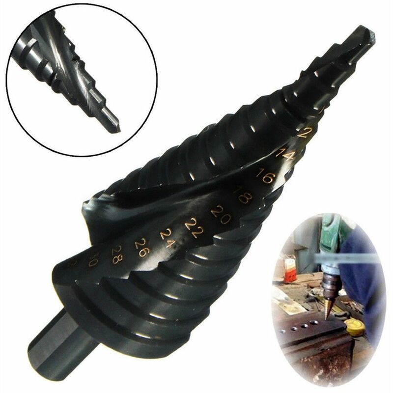 HSS Step Drill Conical Metal Drill Bit 4-32mm for Screwdriver on Steel Wood Plastic V1188-TAL-MO-00889
