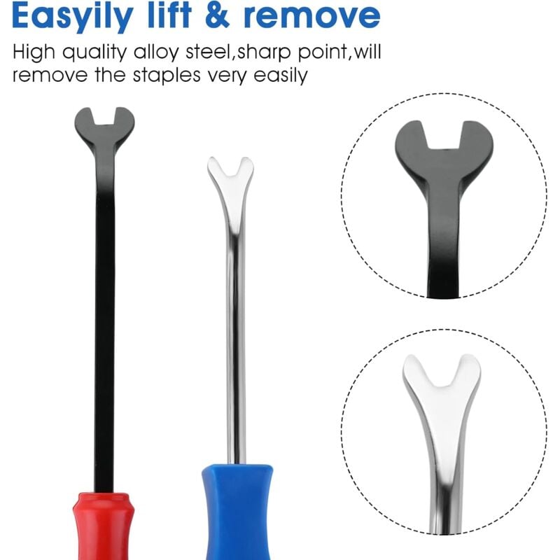 Heavy Duty Staple and Nail Puller Tool for Furniture, 2 pcs V1188-TAL-SN-02457