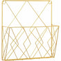 Wall Mounted Metal Newspaper Magazine Rack Storage Organizer Gold Compatible with Standard Sizes V1188-TAL-SN-02675