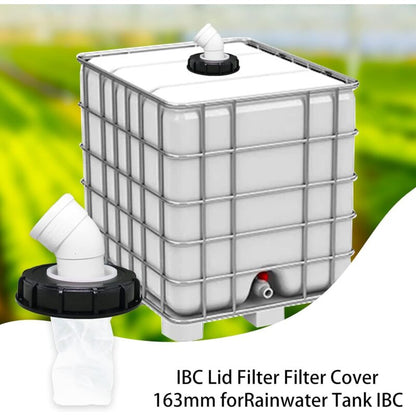 163mm Nylon Rainwater Filter with Lid, 45 degrees Inlet, Washable, Compatible with IBC Water Tank DN 150 V1188-TAL-SN-04343
