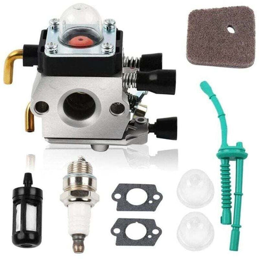 STIHL FS55 FS55R FS55RC FS38 Carburetor Kit with Air Filter Fuel Pump Spark Plug V1188-TAL-SN-05811