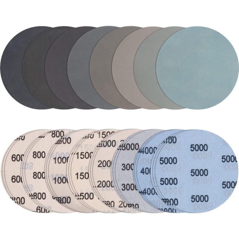Wet Dry Sanding Discs 50mm 24-Piece 600-5000 Grit for Polishing Metal Wood V1188-TAL-SN-09081