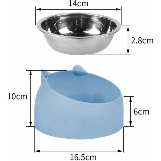 Raised Tilting Cat Bowl 200ml Removable Stand for Cats and Dogs V1188-TAL-SN-11019