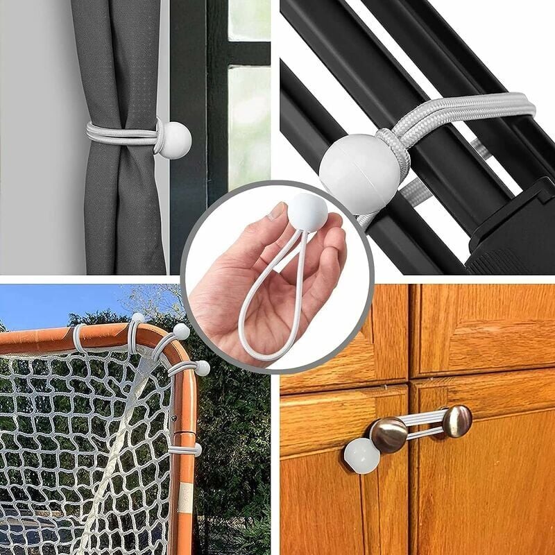 Elastic Rubber Straps with Balls for Marquees Tents Banners Tarpaulins 50 Pack V1188-TAL-SN-12223