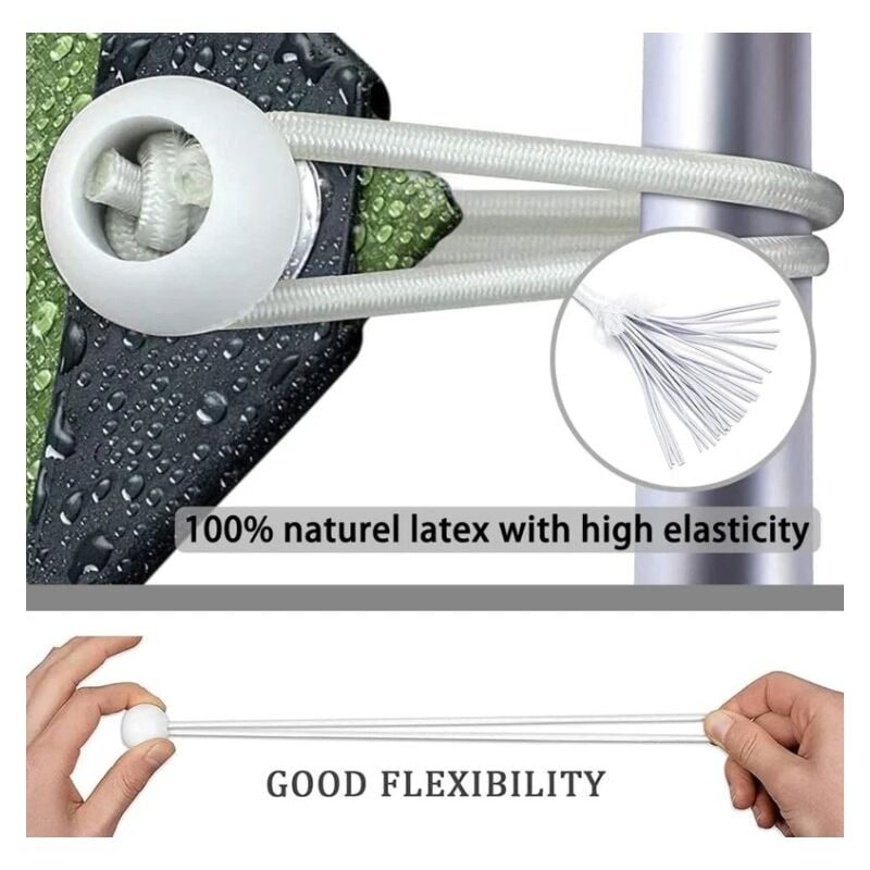 Elastic Rubber Straps with Balls for Marquees Tents Banners Tarpaulins 50 Pack V1188-TAL-SN-12223