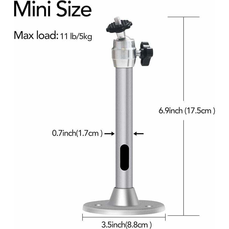 Projector Ceiling Mount for Mini Projector - Compatible with 3kg Load, 360 degrees Rotation, 90 degrees Tilt, V1188-TAL-SN-12983