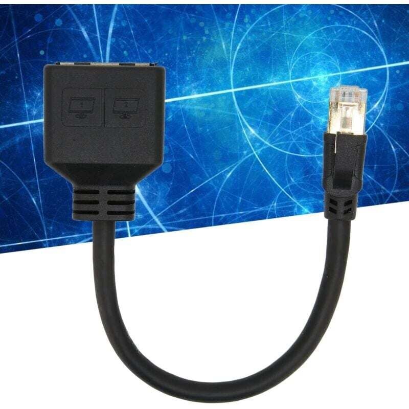 RJ45 Splitter Adapter 1 to 2 Port CAT8 Network Ethernet Splitter for Home Office V1188-TAL-SN-14511