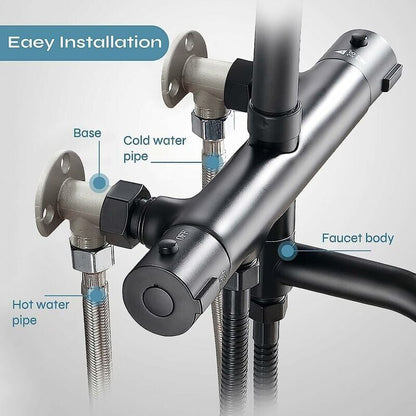 Outdoor Shower System Thermostatic Mixer Conversion Kit for Hose to Exposed Tap Surface Installation V1188-TAL-SN-15240