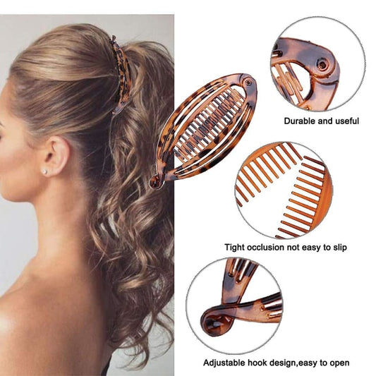 Braided Banana Clip Hair Clip Ponytail Holder for Girls, Classic Style V1188-TAL-X-00445