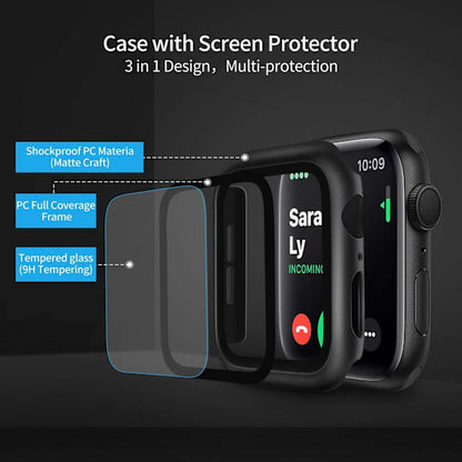 Compatible with Apple Watch Series 7/8/9 45mm 2-Pack Black Screen Protector V1188-TAL-X00613
