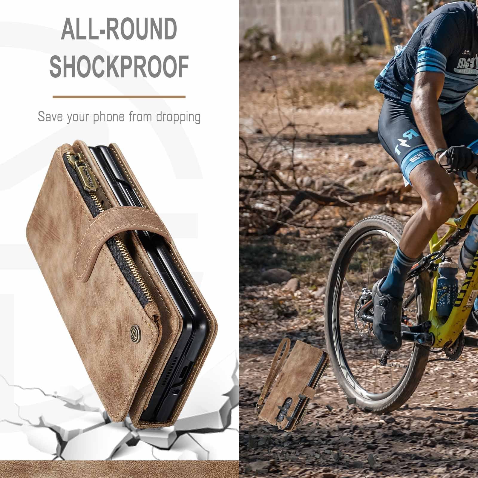 Compatible with Samsung Galaxy Z Fold 3 Case, Samsung, Retro Wallet Design, Card Slots, Magnetic Stand \u0026 V1188-TAL-X00932