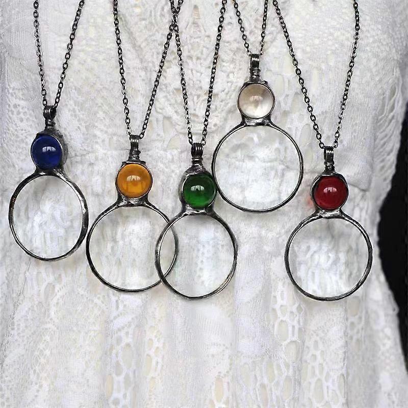 Magnifying Glass Necklace for Reading, Elderly Gift, Book Accessory green V1188-TAL-Y100183-2