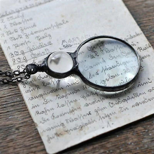 Magnifying Glass Necklace for Reading, Elderly Gift, Book Accessory green V1188-TAL-Y100183-2
