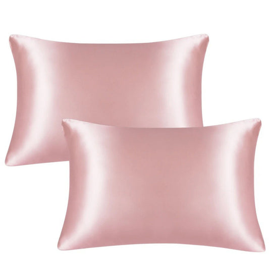 Satin Silk Pillowcase for Hair and Skin, Standard Size Pillowcase, 2-Pack, Super Soft Pillowcase with V1188-TAL-Y400175