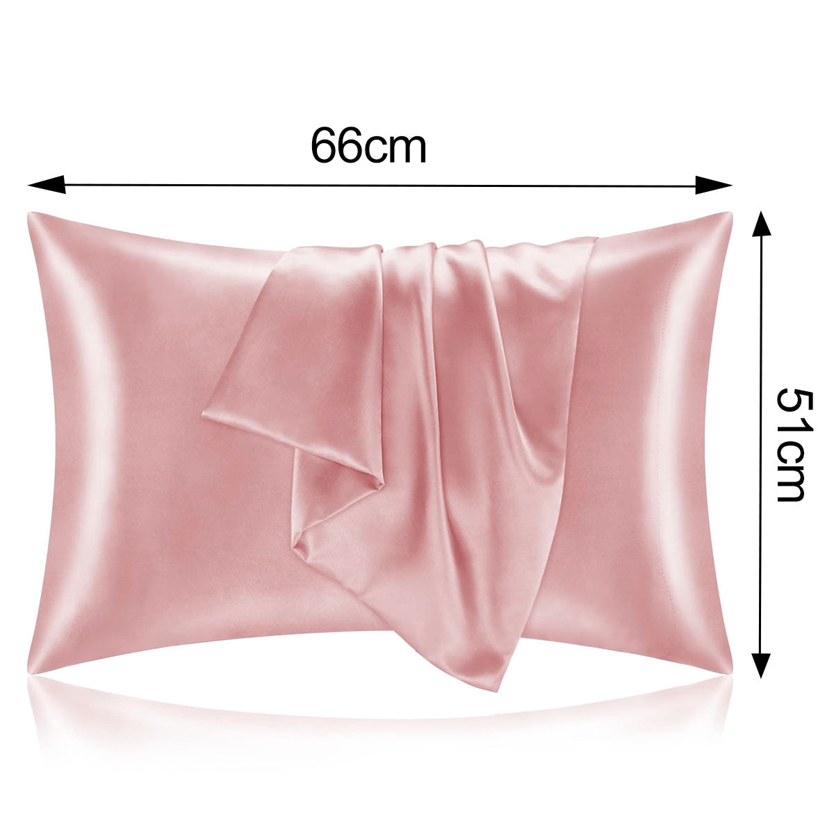 Satin Silk Pillowcase for Hair and Skin, Standard Size Pillowcase, 2-Pack, Super Soft Pillowcase with V1188-TAL-Y400175