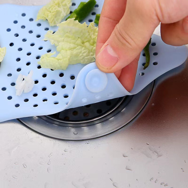 Silicone Drain Cover Filter for Bathtub Sink Shower Green V1188-TR101-05430-2