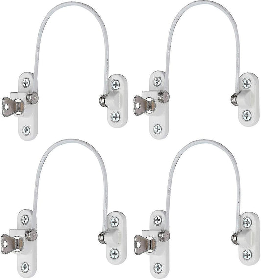 4 pcs Window Limiter, Window Limiter, Childproof Window Lock, Window Lock, Door Lock - White V1188-TR101-09341-2