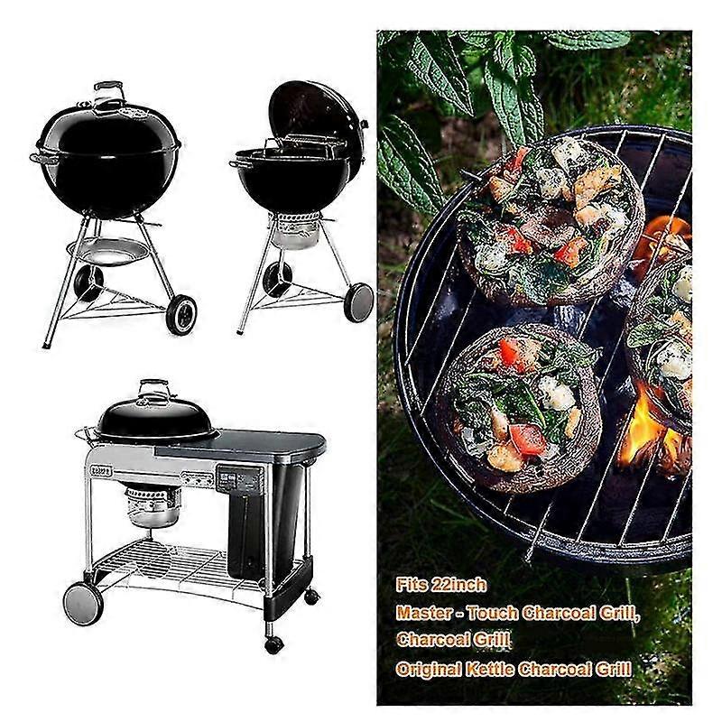 Weber 22 Inch One Touch Ash Cleaning System Silver Compatible with Master Touch Performer Original Series V1188-TR101-09879-1