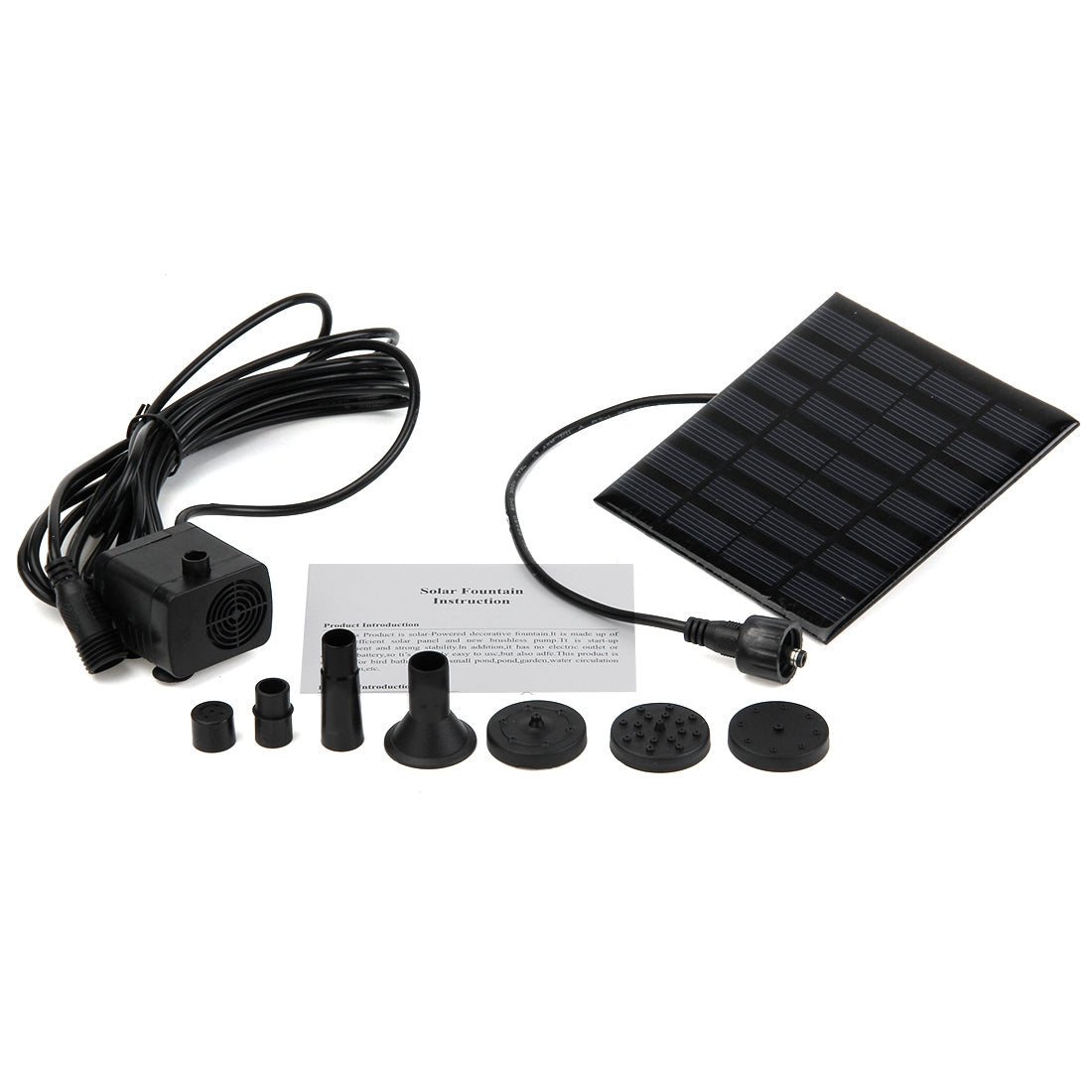 Solar-powered water pump with fountain function - 16 cm panel V1188-TR101-12182-1