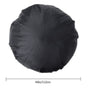 Outdoor Round Fire Pit Cover 112cm Waterproof Black Compatible with Patio V1188-TR101-15496-1