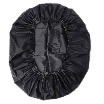 Outdoor Round Fire Pit Cover 112cm Waterproof Black Compatible with Patio V1188-TR101-15496-1