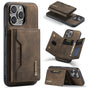 Magnetic iPhone 16 Pro Case with Card Pocket Compatible with iPhone 16 Pro Coffee Color V1188-TR101-16256-54