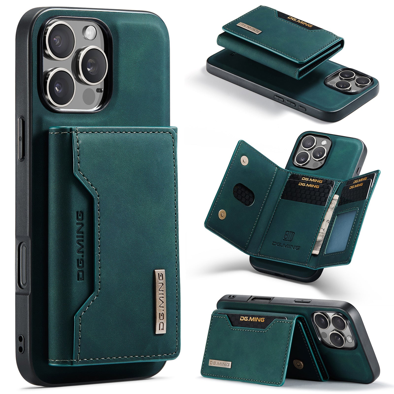 Magnetic iPhone 16 Pro Case with Card Pocket Compatible with iPhone 16 Pro Coffee Color V1188-TR101-16256-54