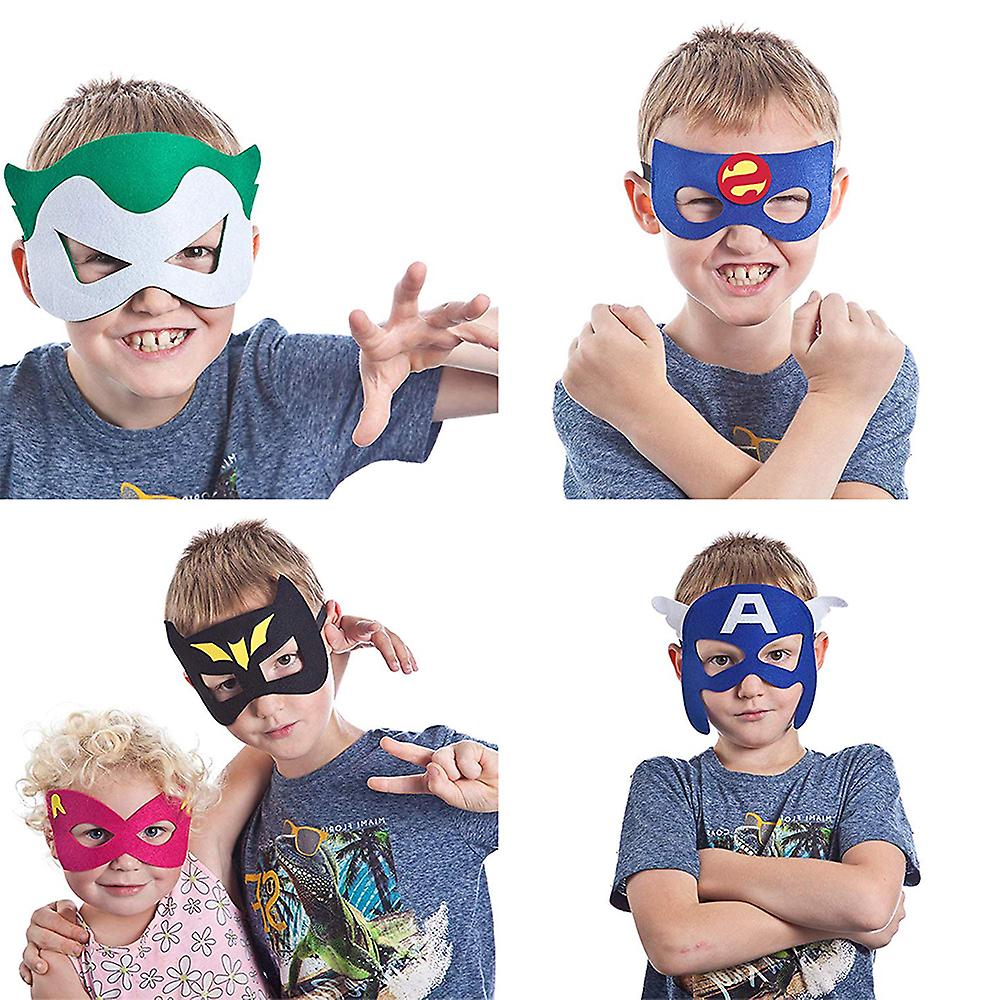 Superhero Masks 32 Pack Kids Party Favors Felt Elastic Masks V1188-TR101-16729-1