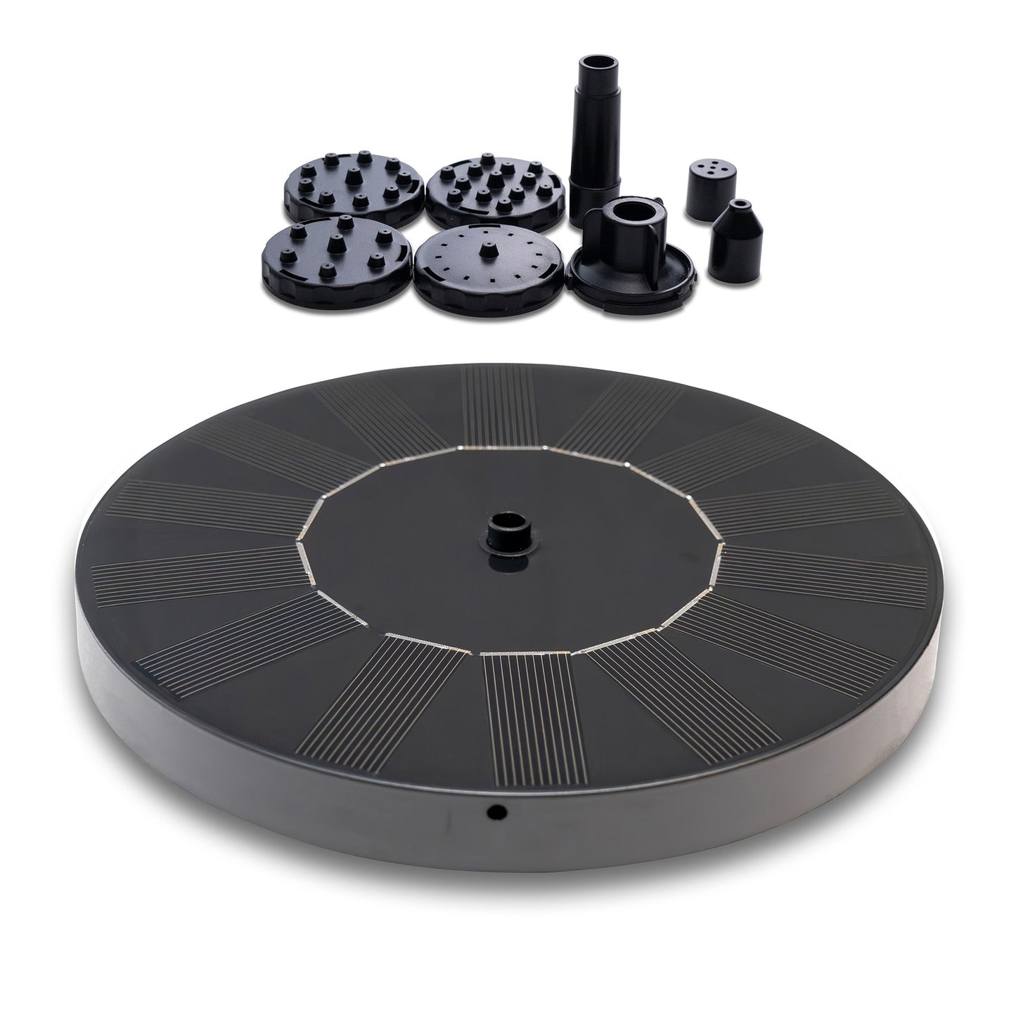 Solar Fountain 16cm Black Water Pump with Solar Panel Compatible with Garden Decor V1188-TR101-18181-1