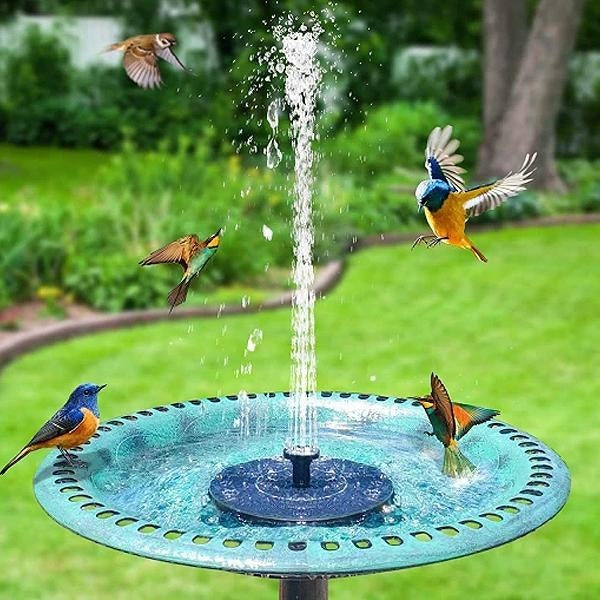 Solar Fountain 16cm Black Water Pump with Solar Panel Compatible with Garden Decor V1188-TR101-18181-1