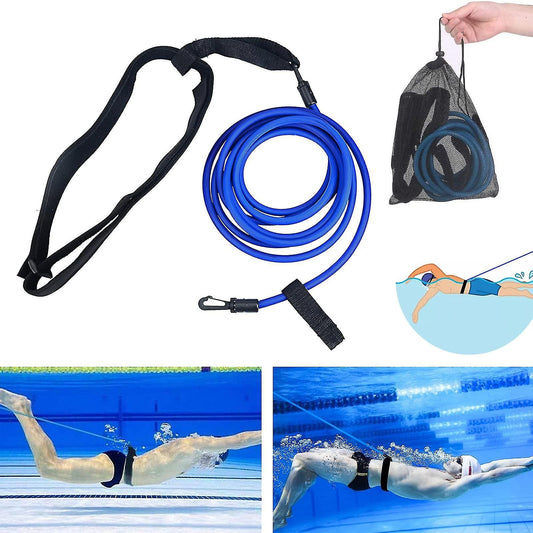 Adjustable swimming belt for pool, swimming resistance belt, swimming belt for pool hanging training, bungee V1188-TR101-18638-1
