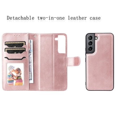 Compatible withSamsung S22 Magnetic 2-in-1 Phone Case Wallet Pink Pink Gold V1188-TR101-20966-1