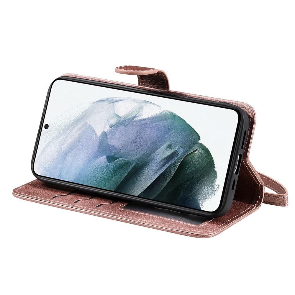 Compatible withSamsung S22 Magnetic 2-in-1 Phone Case Wallet Pink Pink Gold V1188-TR101-20966-1