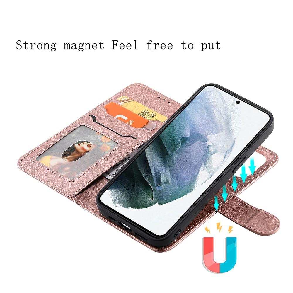 Compatible withSamsung S22 Magnetic 2-in-1 Phone Case Wallet Pink Pink Gold V1188-TR101-20966-1