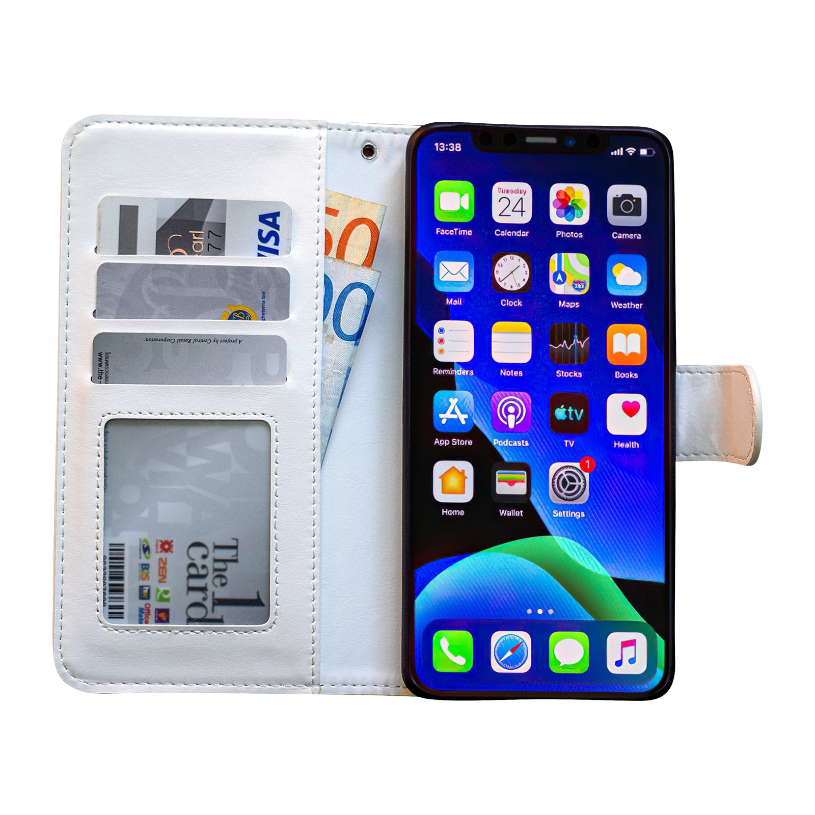 iPhone 12 Leather Case Protection Black Compatible with iPhone 12 V1188-TR101-22269-3