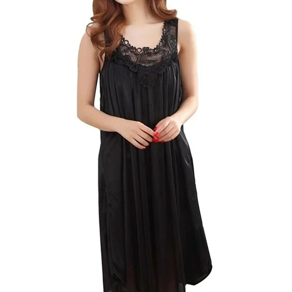 Women's Summer Lace Patchwork Pajamas Nightgown Sleepwear V1188-TR101-22941-1