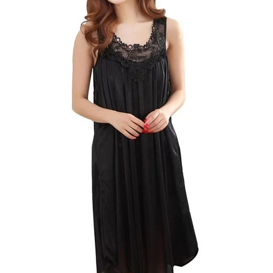 Women's Summer Lace Patchwork Pajamas Nightgown Sleepwear V1188-TR101-22941-1