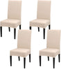 Stretch Washable Chair Covers Set of 4, Removable Slipcovers for Hotel, Beige V1188-TR101-30916-2